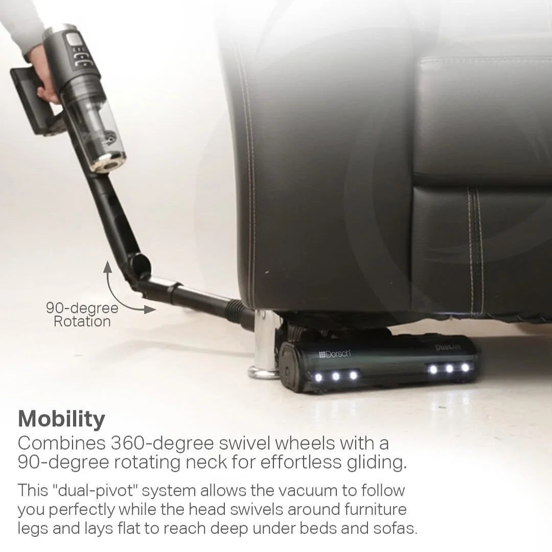 Dorsch DustJet Vacuum Cleaner – 25.9V, 380W With 90° Rotating Neck