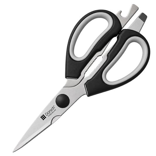 Dorsch Premium Multi-Purpose Kitchen Scissors – Stainless Steel, Soft Grip Handles