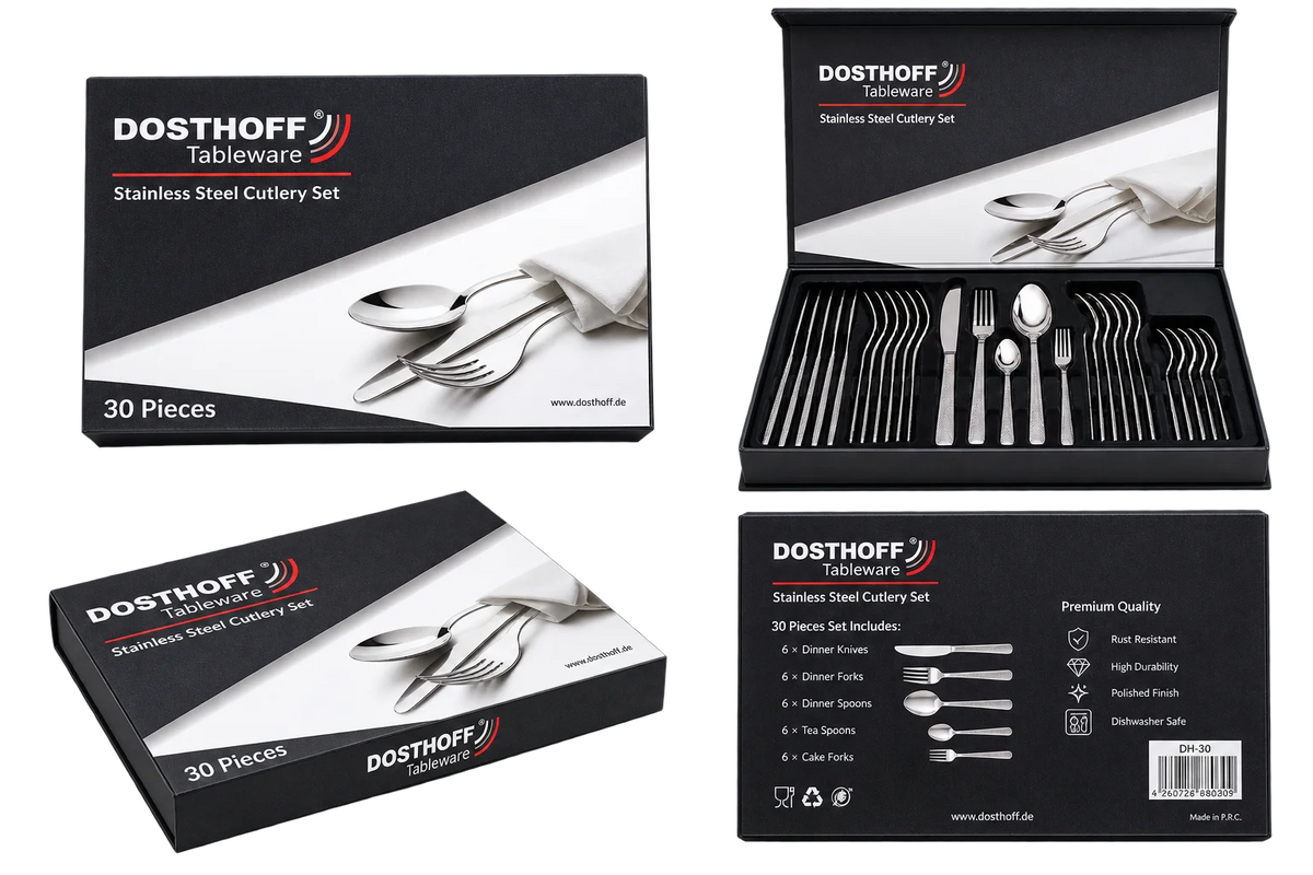 Dosthoff Stainless Steel Cutlery Set - 30 Pieces