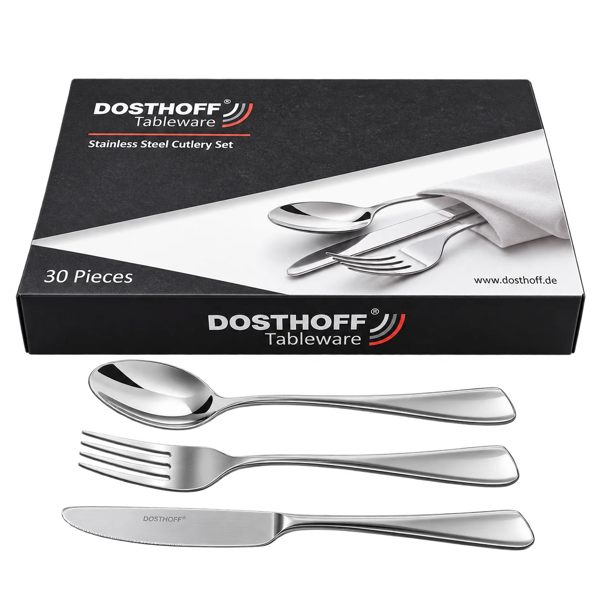 Dosthoff Stainless Steel Cutlery Set - 30 Pieces