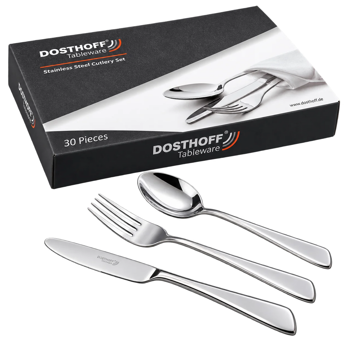 Dosthoff Stainless Steel Cutlery Set - 30 Pieces