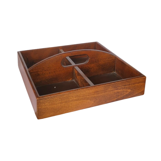 Fruit Bowl Wooden Fruit Box - 4 Grids