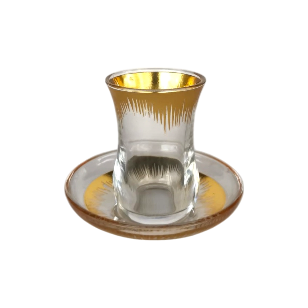 Gold Drip Design Coffee Set - 12 Pcs