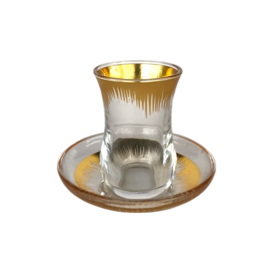 Gold Drip Design Coffee Set - 12 Pcs