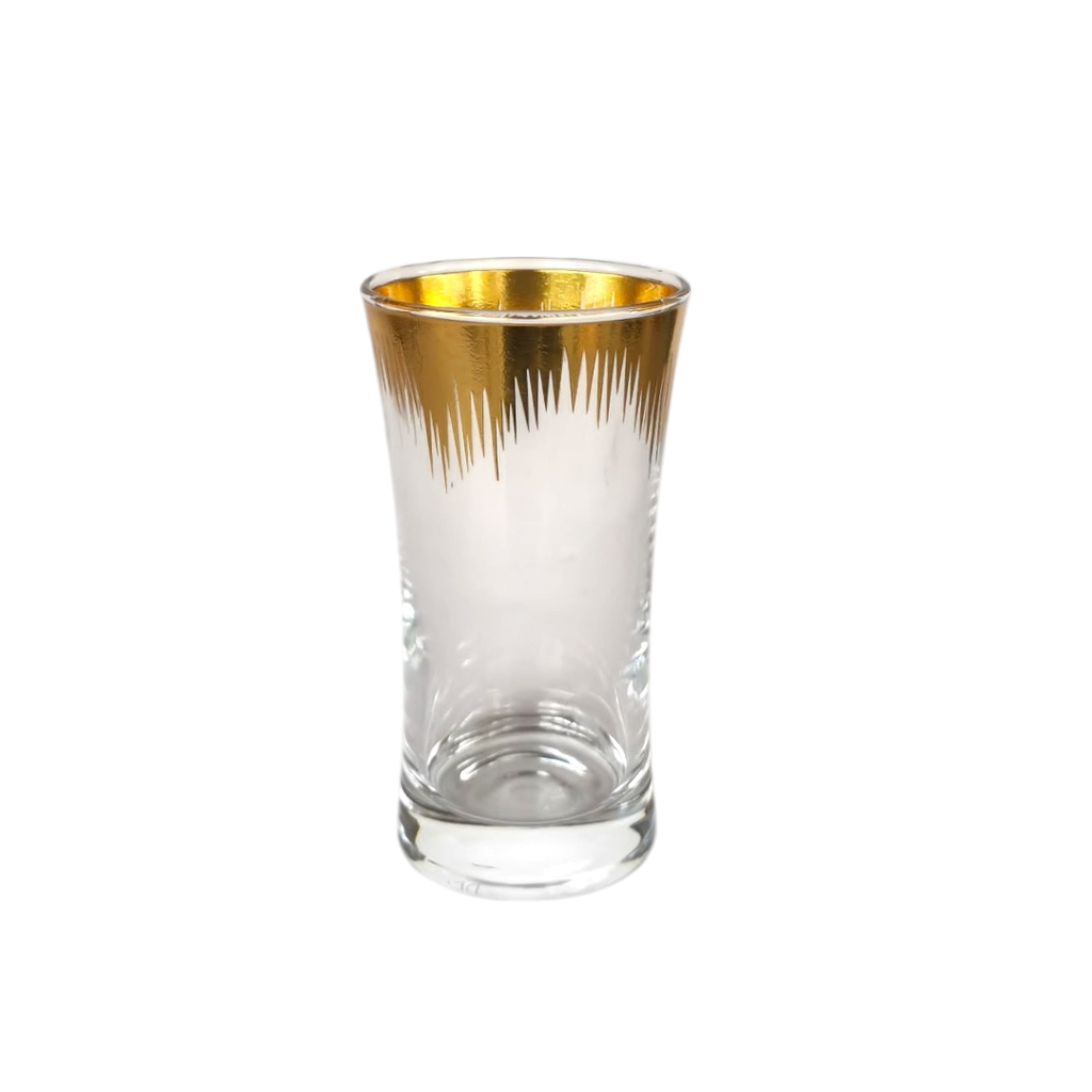 Gold Drip Design Tea Cup Set - 12 Pcs