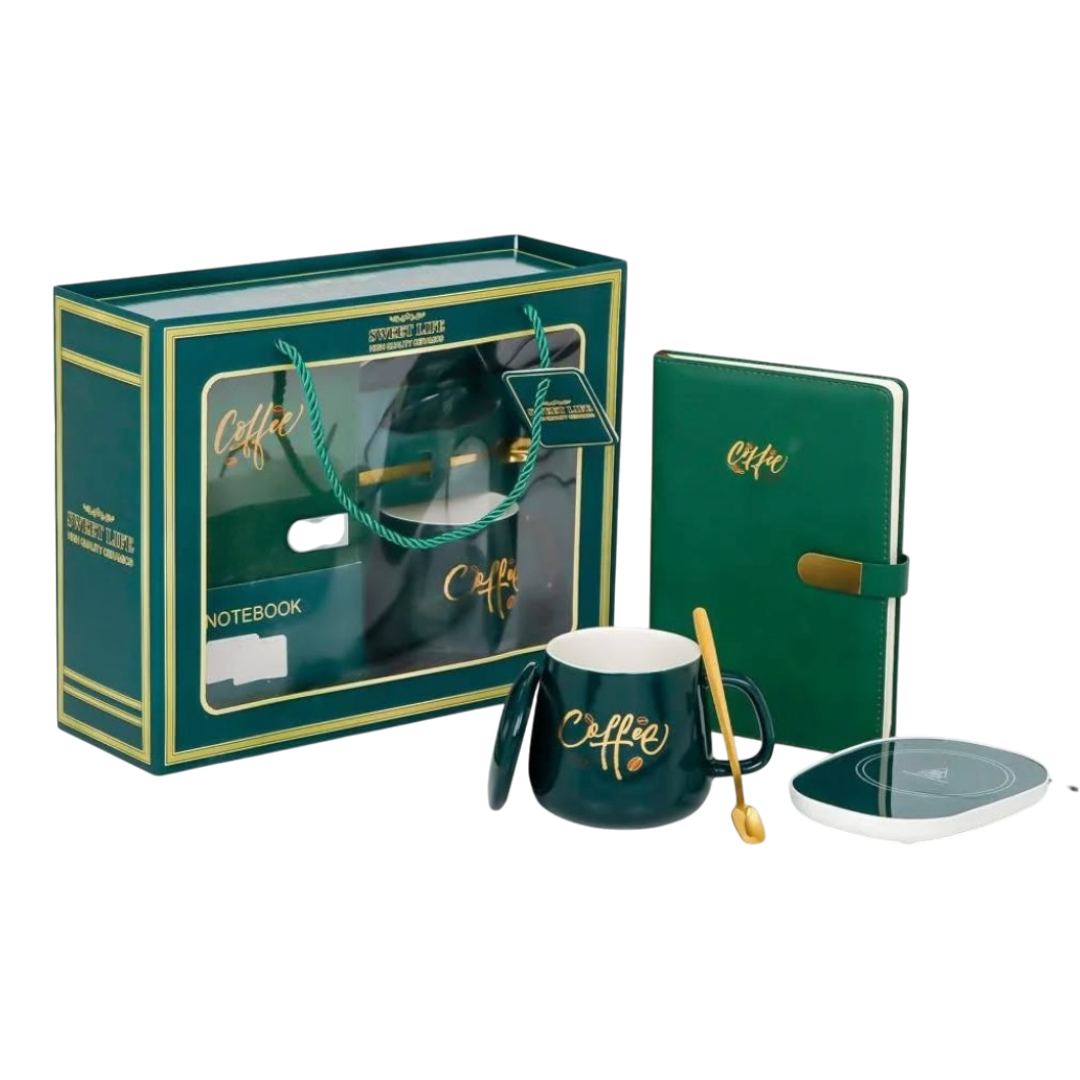 Green Ceramic Coffee Cup Gift Set