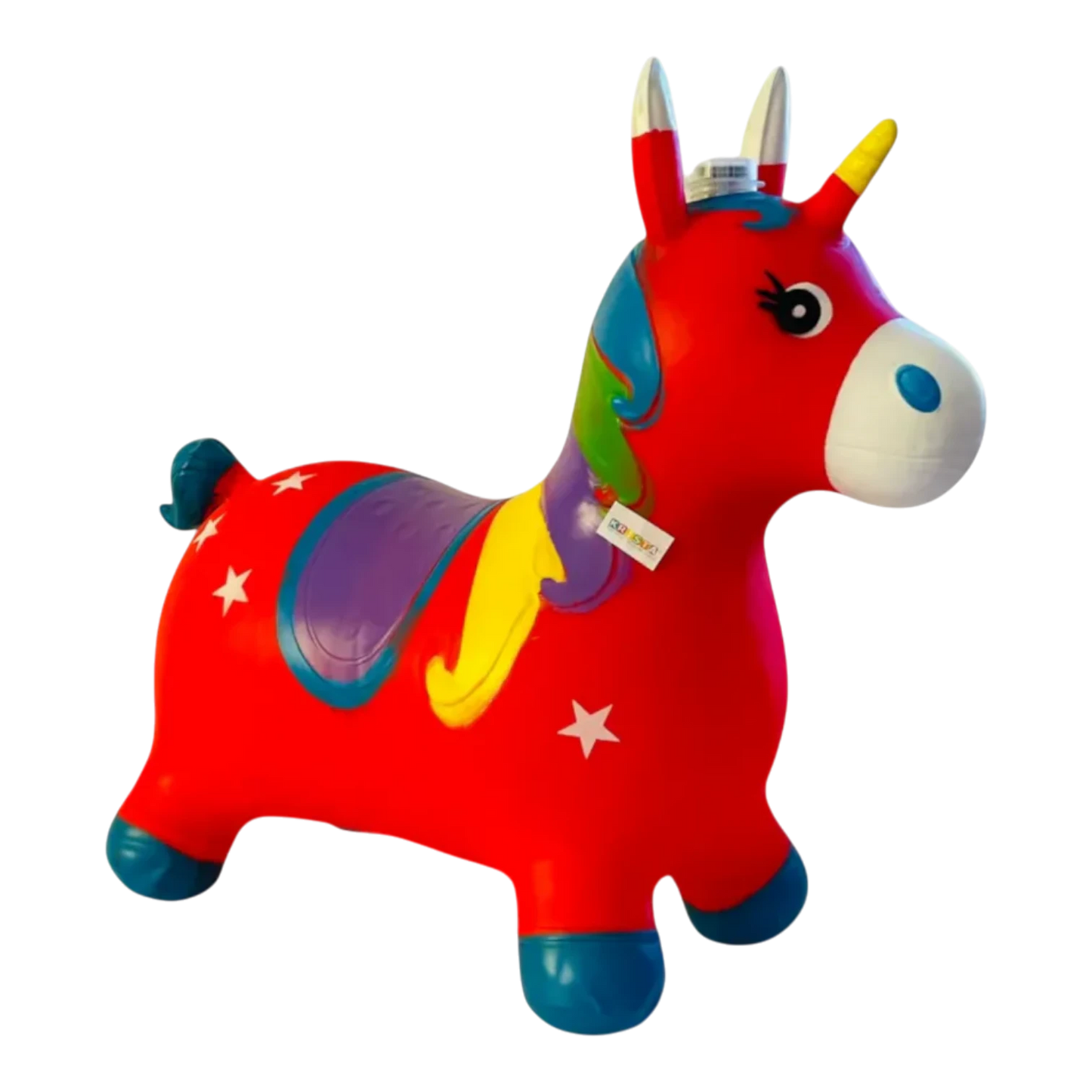 Inflatable Unicorn Hopper Toy - Red