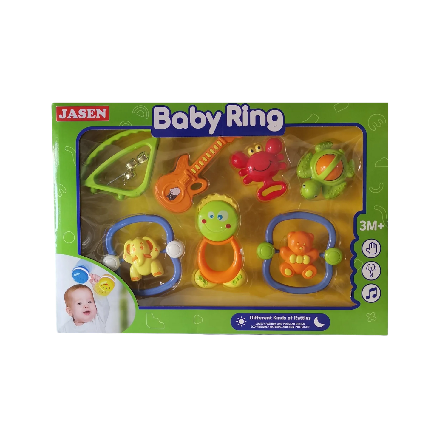 Jasen Baby Ring Rattle Set