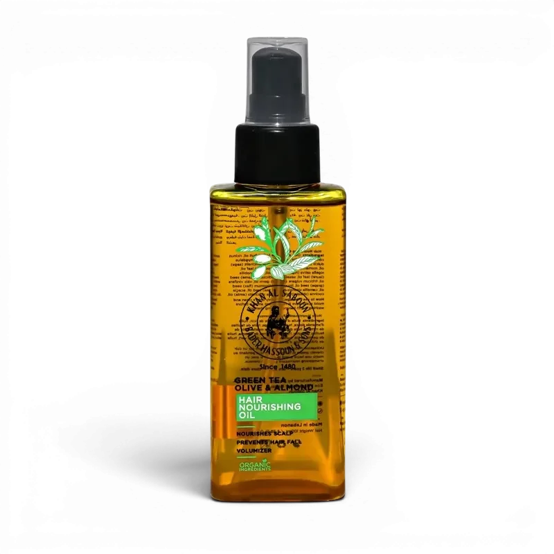 Khan Al Saboun Green Tea Olive & Almond Hair Oil – 100ml
