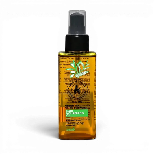 Khan Al Saboun Green Tea Olive & Almond Hair Oil – 100ml