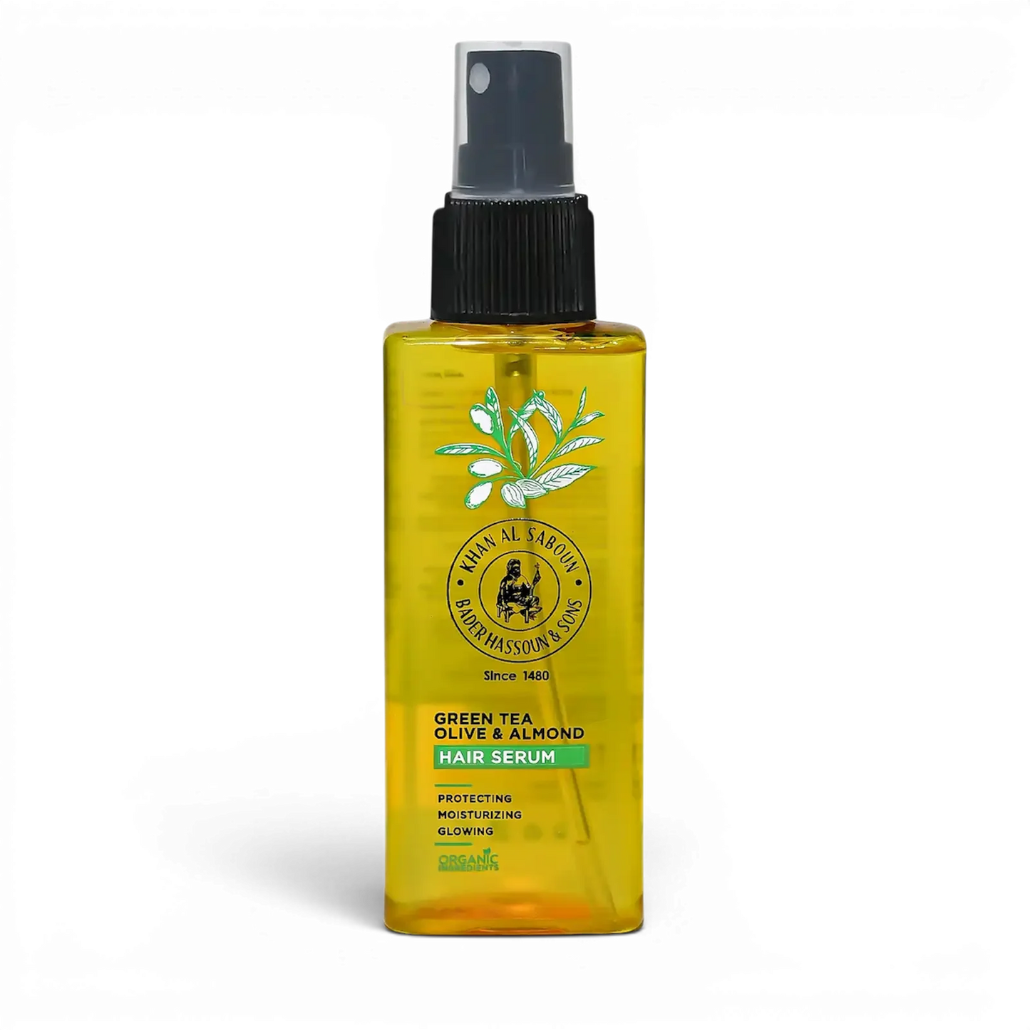 Khan Al Saboun Green Tea Olive & Almond Hair Serum – 100ml
