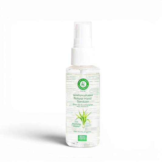 Khan Al Saboun Natural Hand Sanitizer Green Tea & Lemongrass – 50ml