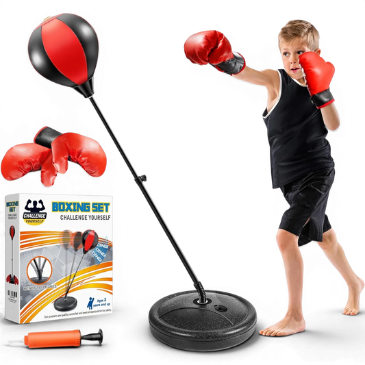 Kids Boxing Set with Gloves and Punching Ball