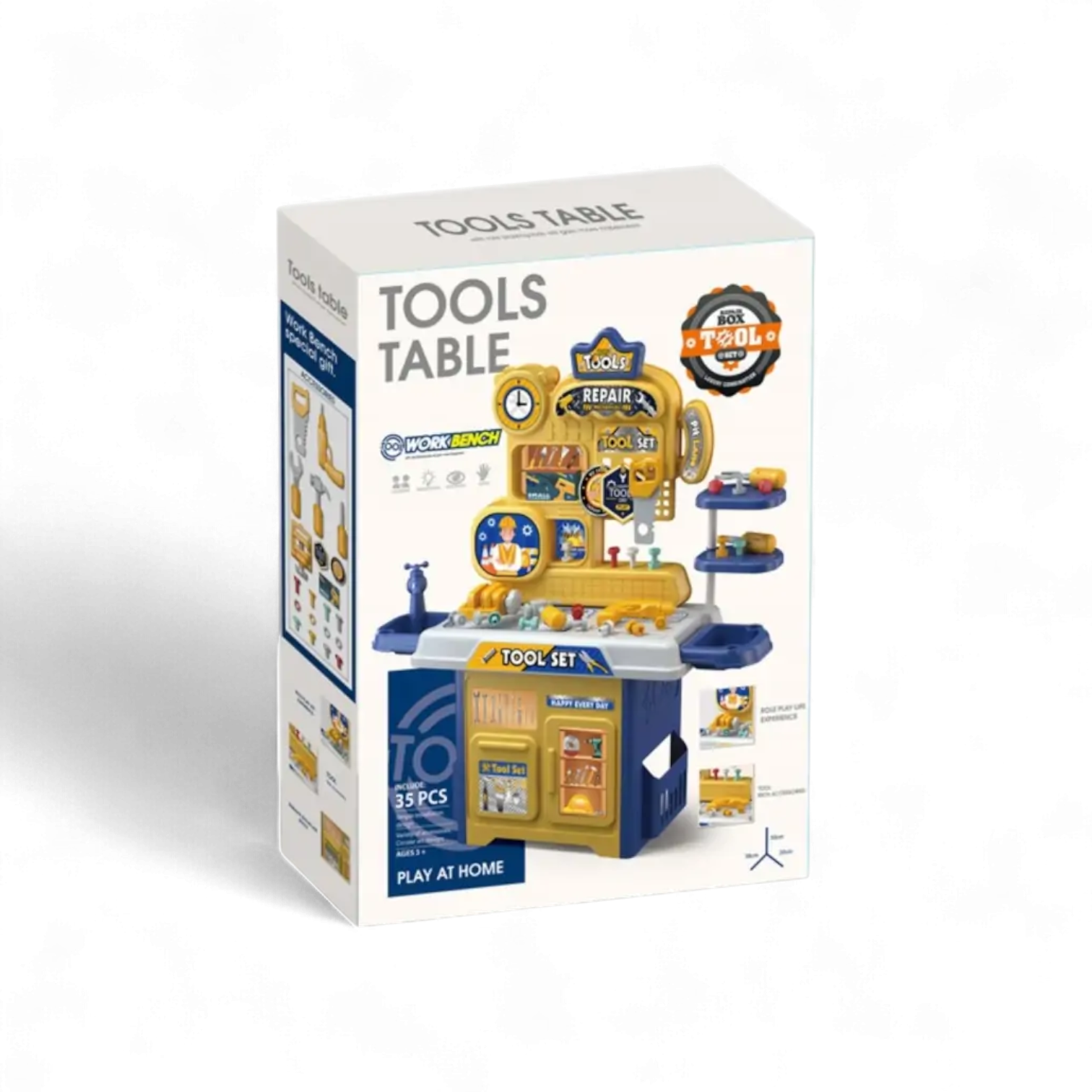 Kids Tool Table Playset – 35 Pieces