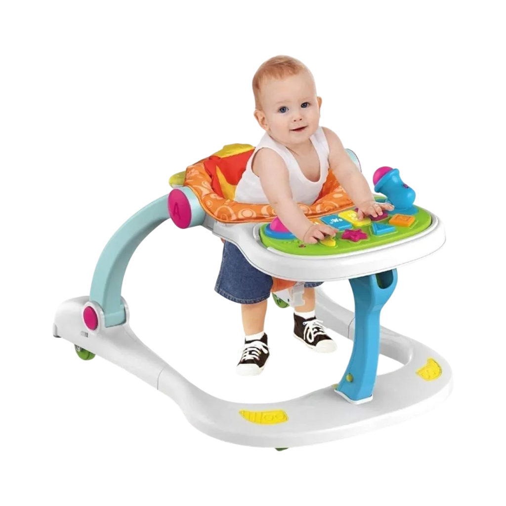 Kidz Corner Multifunctional Baby Walker With Toy Tray 4 In 1