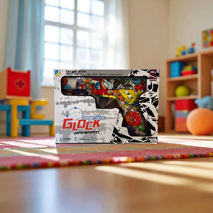 Large Size Glock Gun Toy Graffiti - Sponge Pop Theme