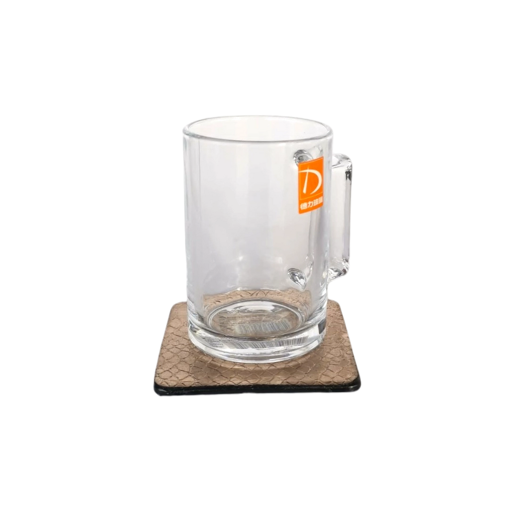 Leather Coaster Set With Holder - 4 Colors - 6 Pcs/Set