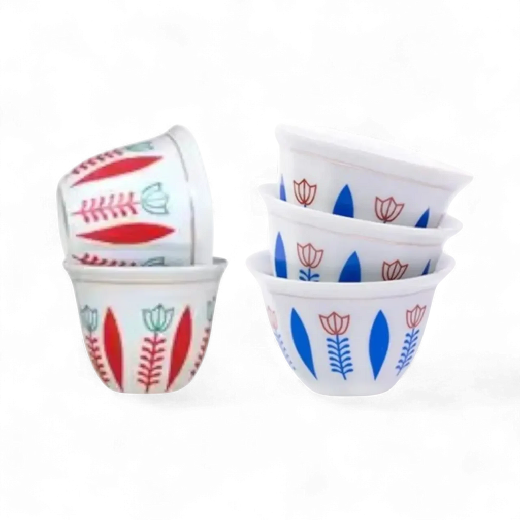 Lebanese Traditional Coffee Cups - Set of 12 Pcs