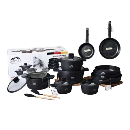 Momaz Granite Cookware Set - 18 Pcs