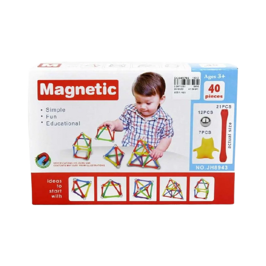 Magnetic Building Set - 40 Pcs