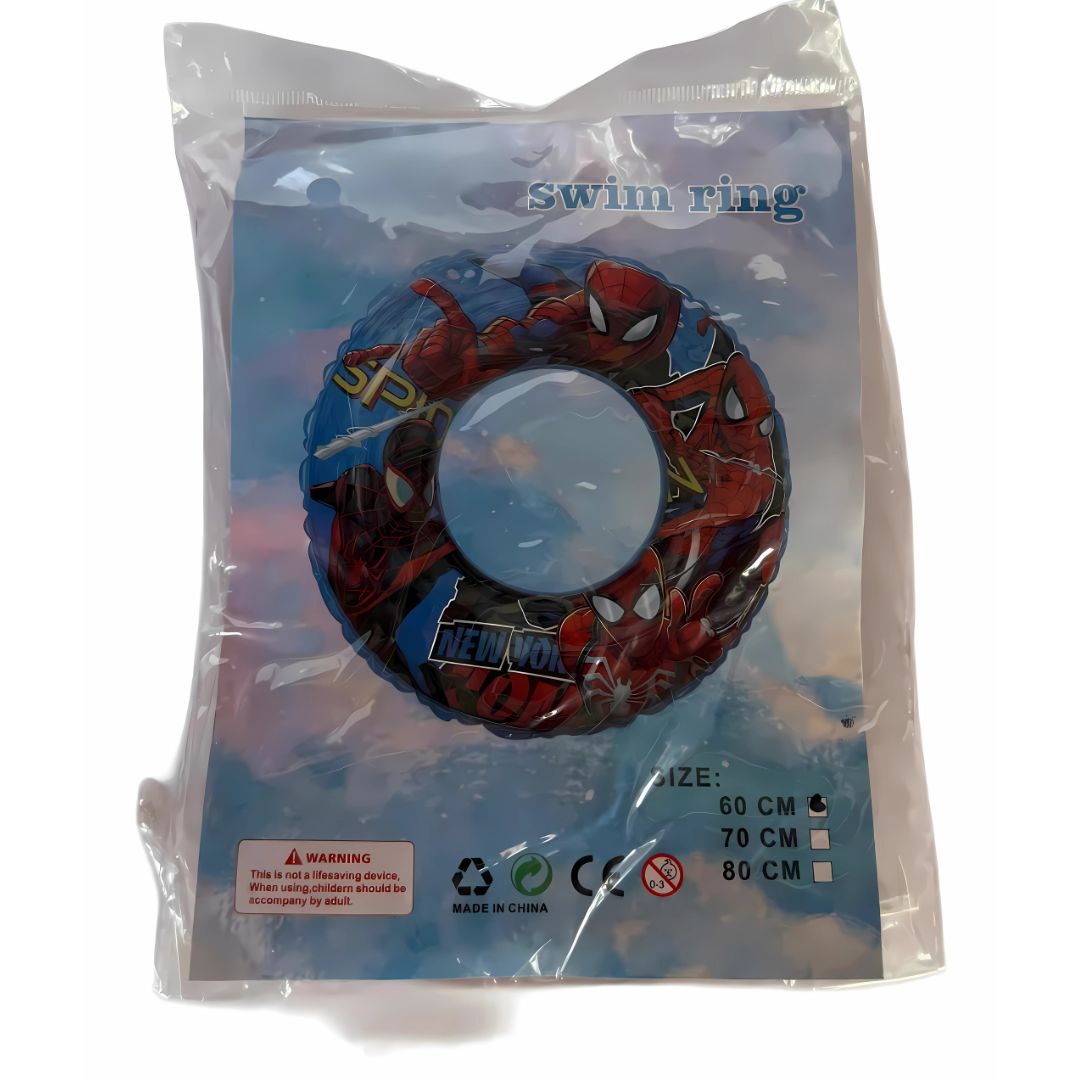 Marvel Spider-Man Inflatable Swim Ring – Kids Pool Float
