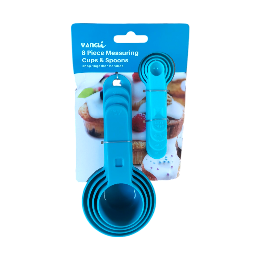 Measuring Cups And Spoons - 8 Pcs