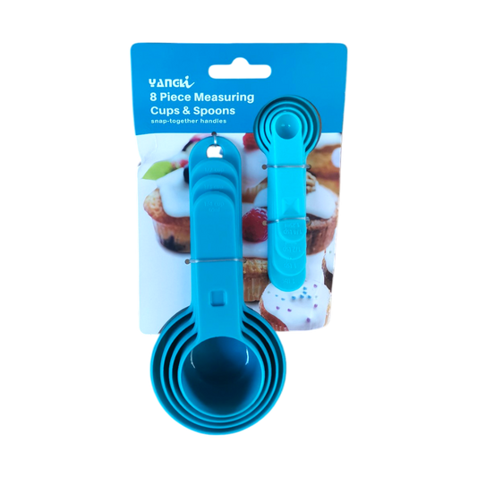 Measuring Cups And Spoons - 8 Pcs