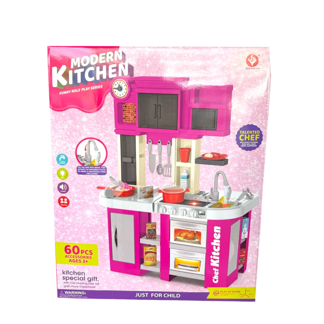 Modern Kitchen Funny Role Play Series - 60Pcs