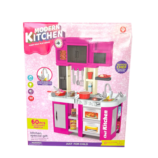 Modern Kitchen Funny Role Play Series - 60Pcs