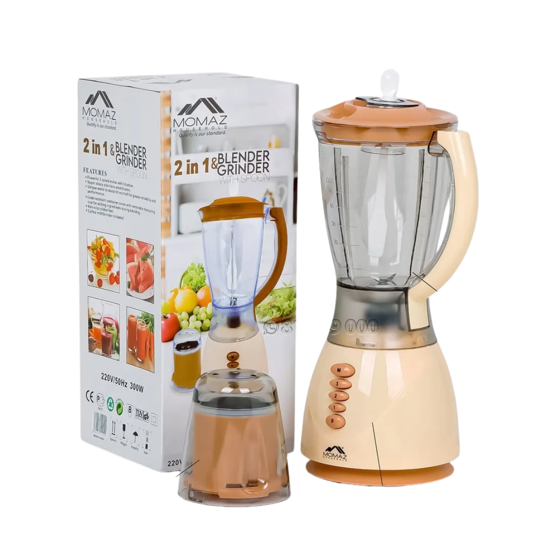 Momaz 2 in 1 Blender & Grinder with Spoon - 300W