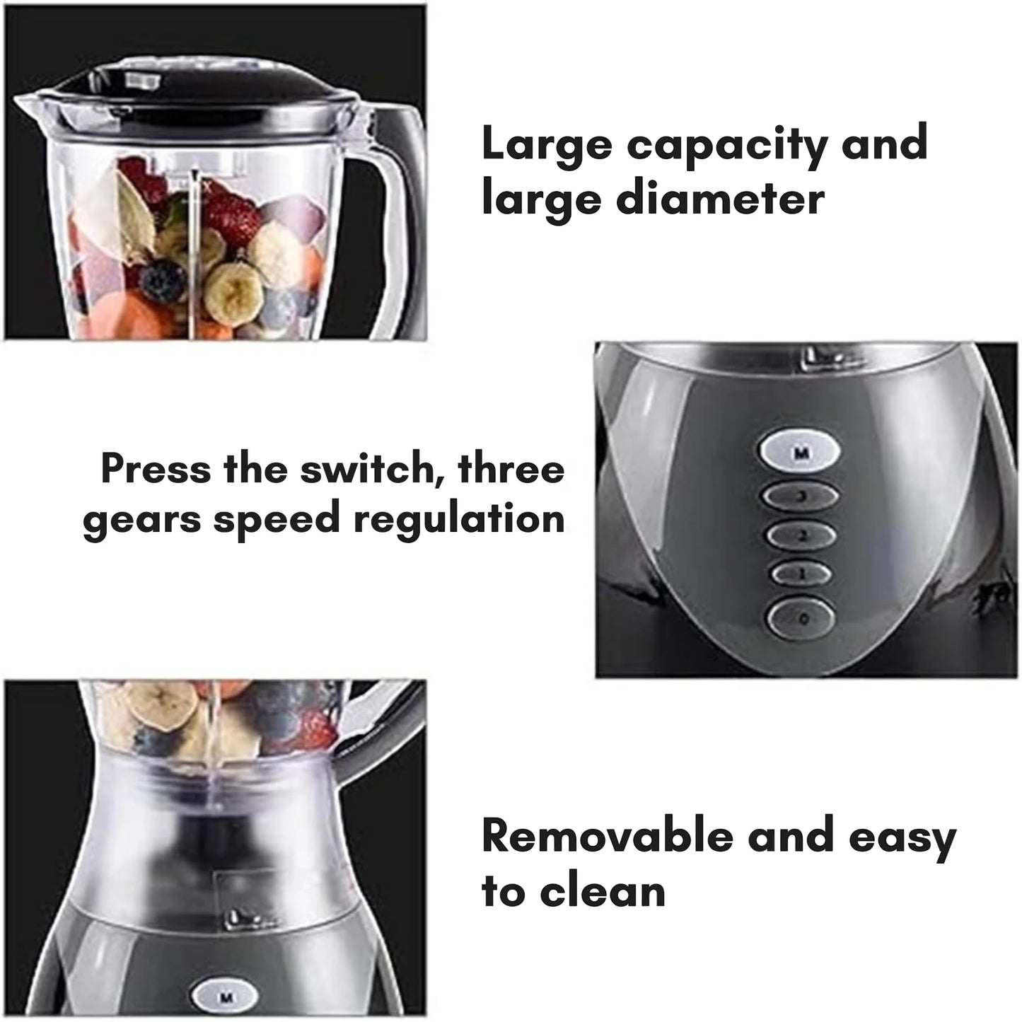 Momaz 2 in 1 Blender & Grinder with Spoon - 300W