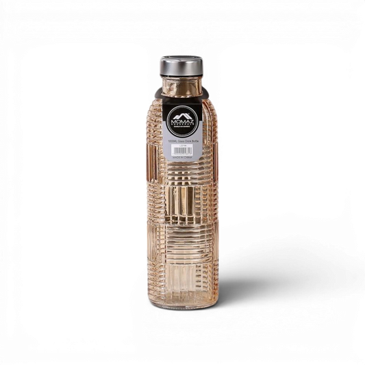 Momaz Household Glass Drink Bottle LZZ156 1000ml - Honey Brown