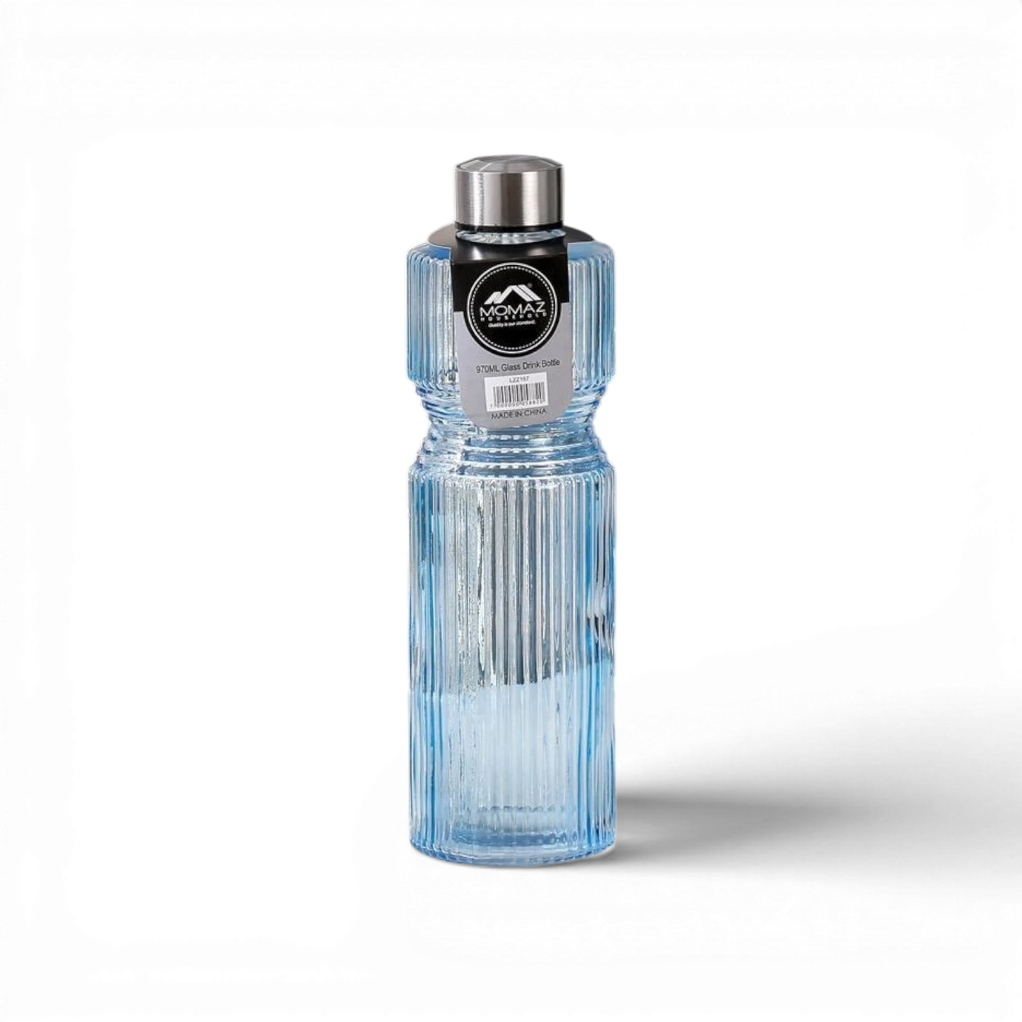 Momaz Household Glass Drink Bottle LZZ157 970ml - Light Blue