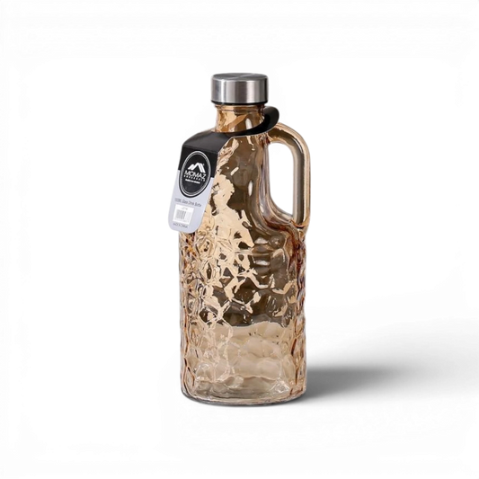 Momaz Household Glass Drink Bottle LZZ158 1000ml - Honey Brown