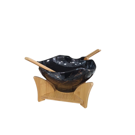 Momaz Salad Bowl With Bambo Base
