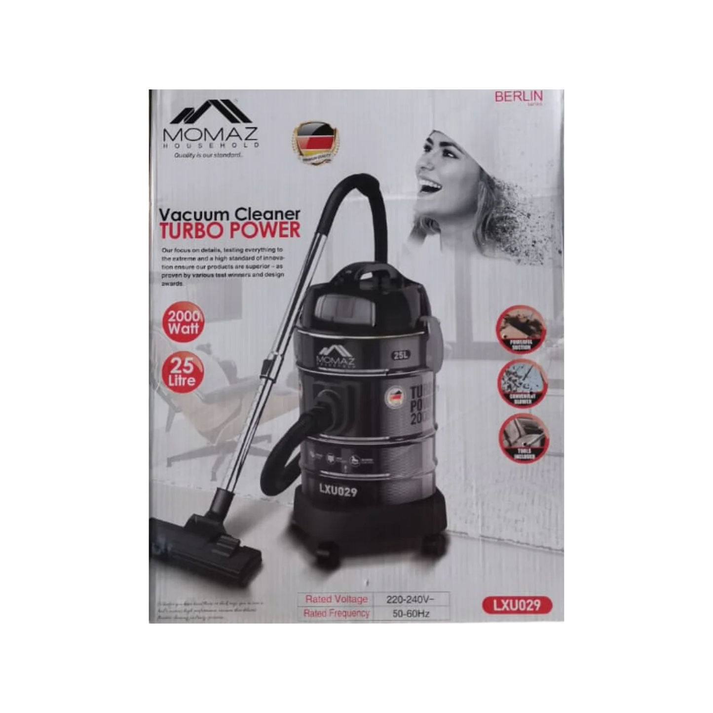 Momaz Turbo Power Vacuum Cleaner - 2000W