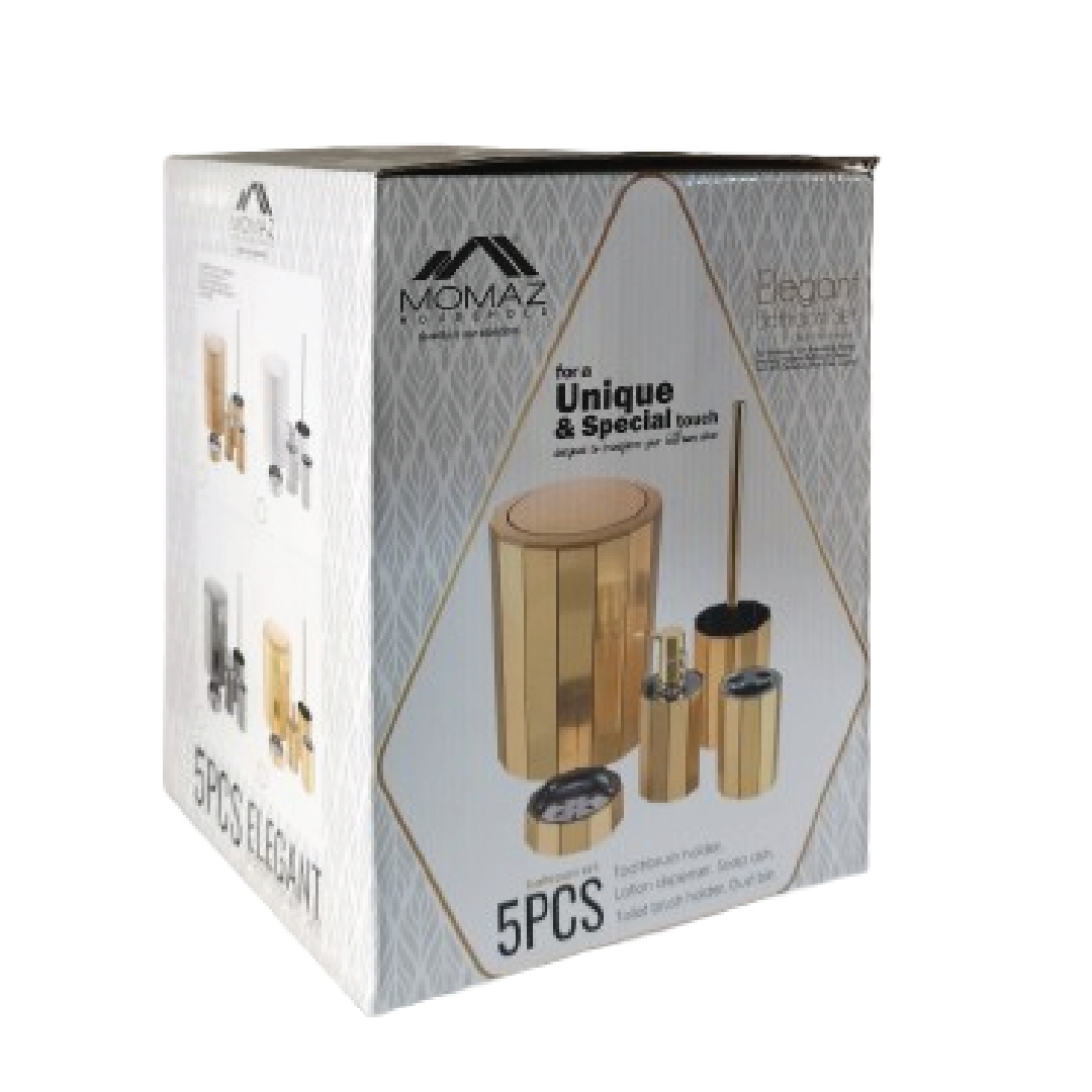 Momaz Bathroom Set Gold - 5 Pcs