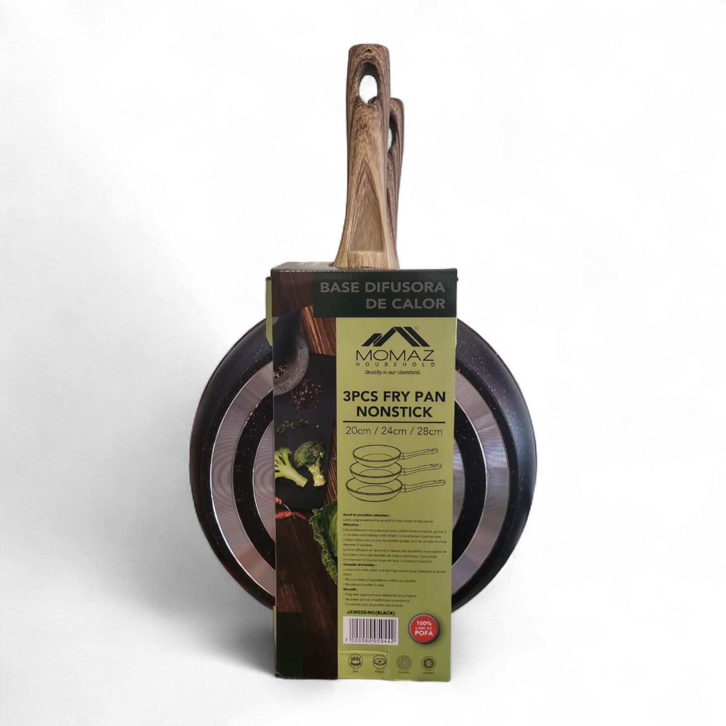 Momaz 3-Piece Nonstick Fry Pan Set