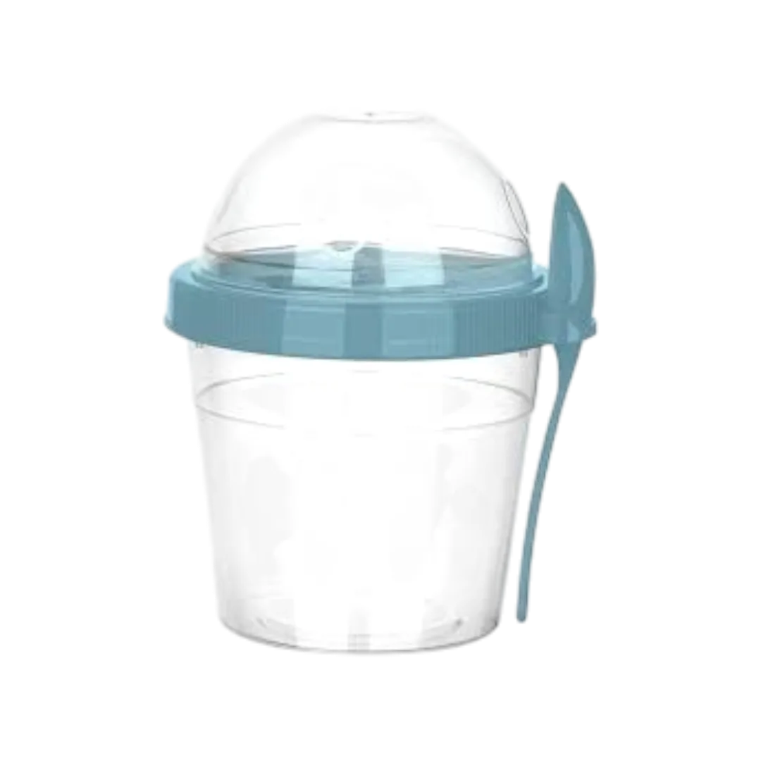 PVC Cup With Lid And Spoon 500ml - 5 Colors