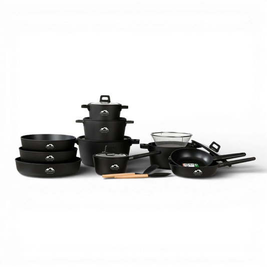 Momaz Berlin Pro Non-Stick Cookware Mega Set With Glass Lids – 18 Pieces