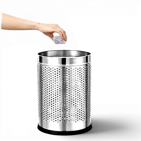 Silver Trash Bin