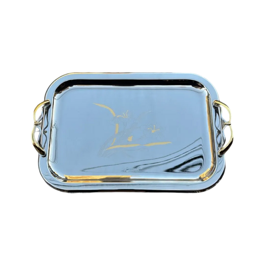 Stainless Steel High End Gold And Silver Tray