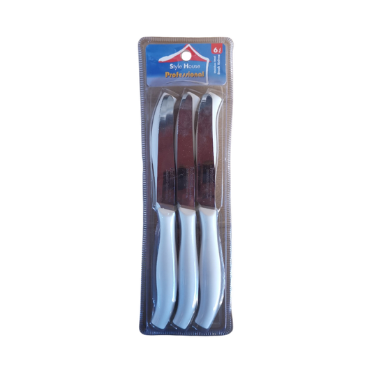 Style House Table Knives Set of 6 - White