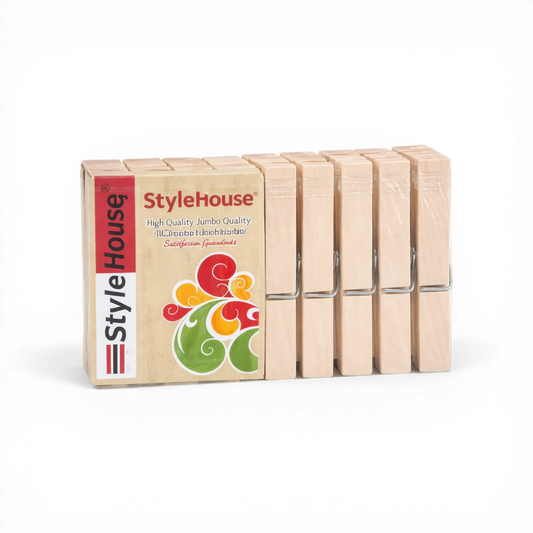 Style House Wooden Cloth Clips – Jumbo Size – Multi-Purpose