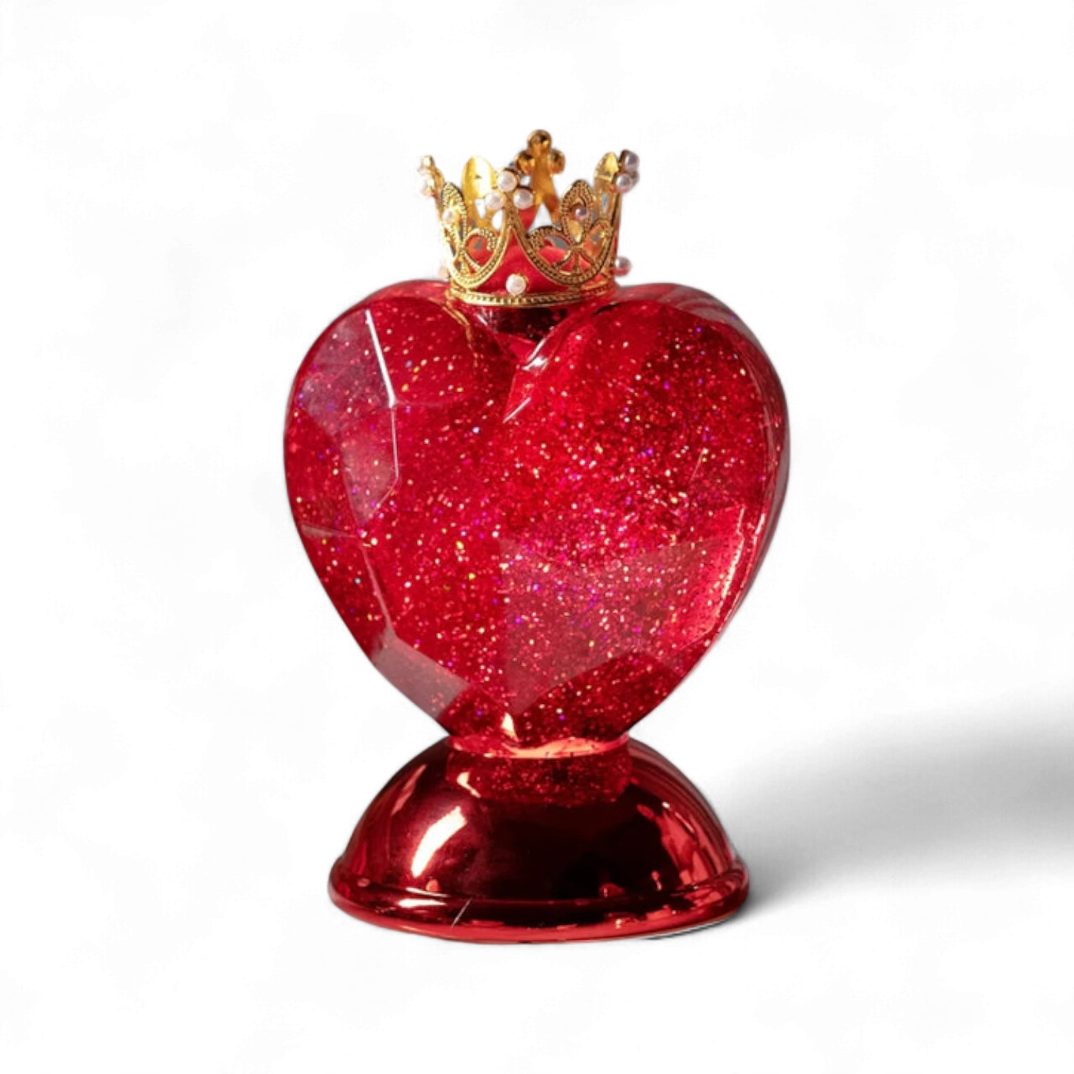 Crystal Heart LED Glitter Ball