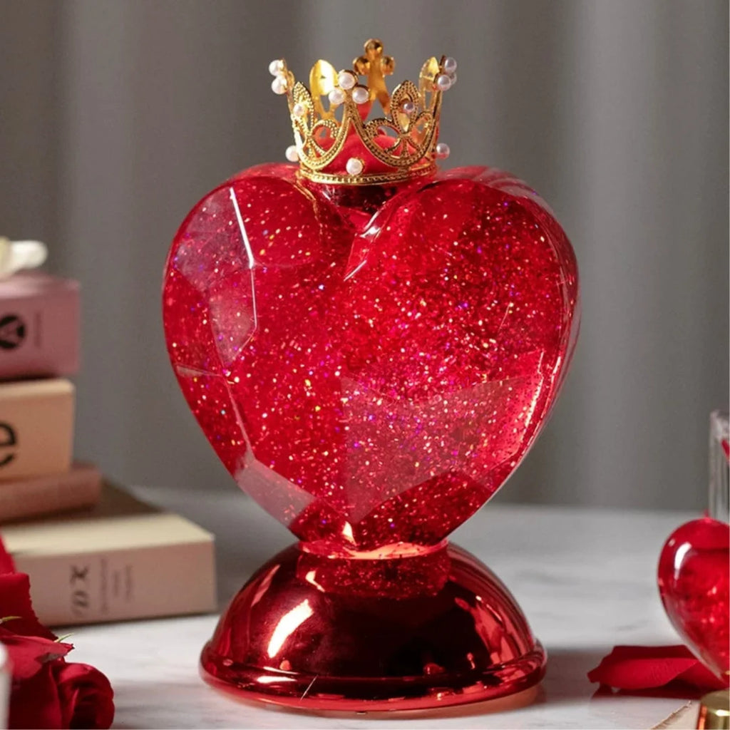 Crystal Heart LED Glitter Ball