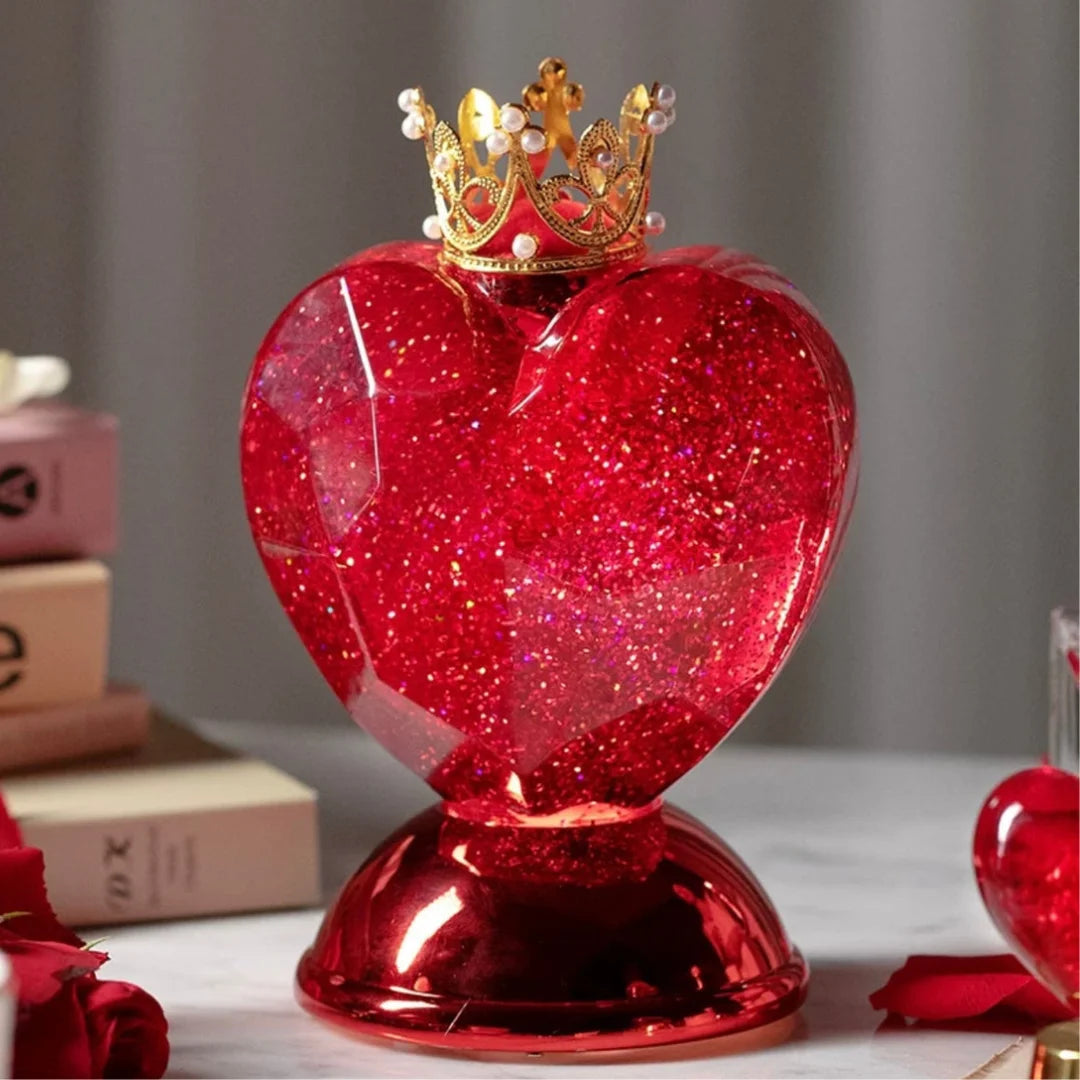 Crystal Heart LED Glitter Ball