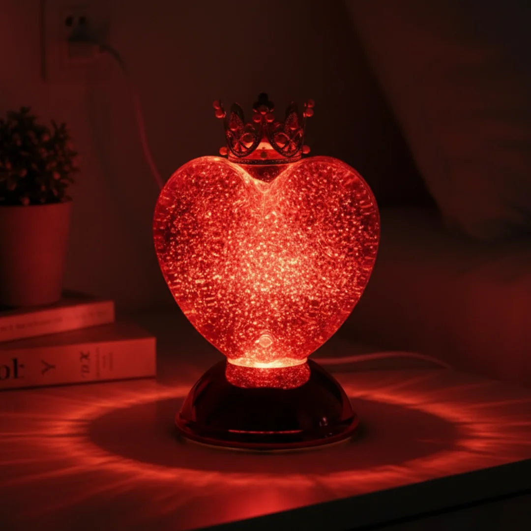 Crystal Heart LED Glitter Ball