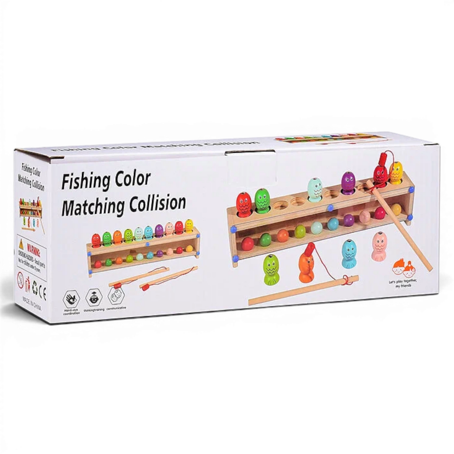 Wooden Fishing And Color Matching Game