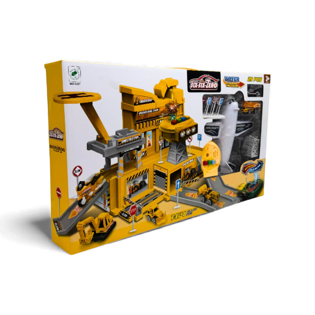 Construction Playset with Vehicles – 29 Pcs